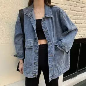 여성 재킷 청 오버핏 데님 자켓 (WFJWZR9)
