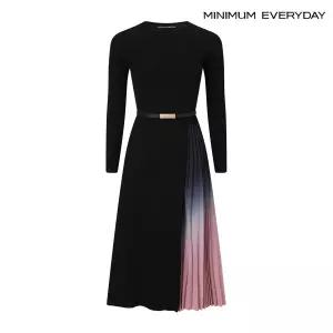 ( 에브리데이)그라데이션 플리츠 벨티드 원피스 (EB3OW022D)