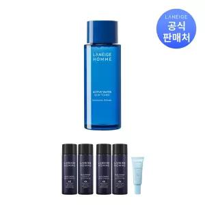 [본사직영] 라네즈 옴므 액티브워터 스킨 토너180ML + 블루에너지2종 2개 + 선 10ml