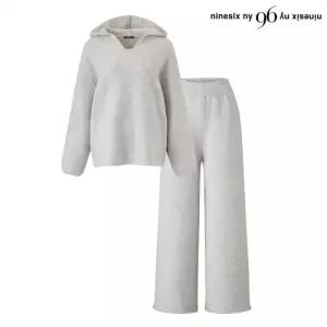 후드 오버핏 니트 밴딩 팬츠 셋업 (NP4OW001L0)