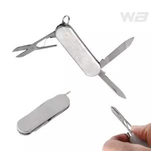 와볼샵 멀티툴 미니 가위 칼 파일 맥가이버칼 키링 접이식 레저 초소형