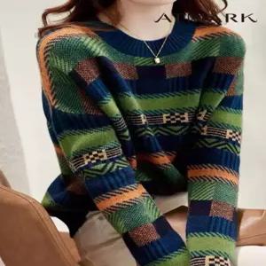 [앳마크]ATMARK 다잉배색패턴루즈숄더니트_AA59KN021G