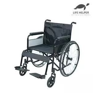 라이프헬퍼 접이식 수동 휠체어 E1 (통타이어) 12kg 경량 장애인 노인 야외 병원 실내 요양원