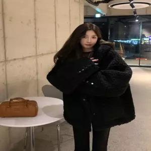 틴다샵 롱후리스 자켓 후리스 코트 뽀글이 롱기장