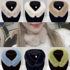 자석볼 렉스 에코퍼 쁘띠 머플러 큐빅 밍크 페이크퍼 넥워머 인조퍼 비건 털목도리 700fw