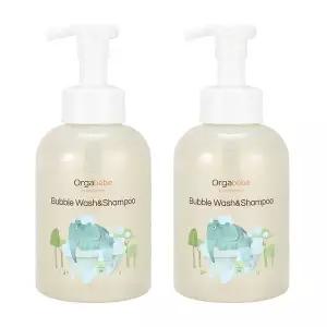 [ORGABEBE]1+1 오가베베 버블 워시&샴푸 스피어민트향 500ml 거품형 신생아 영유아 아기 워시 샴푸 올인원