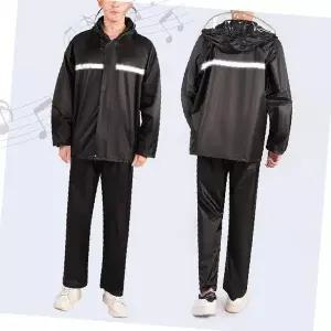 반사띠 후드 우비세트 오토바이 방수 우의 작업복 야외활동 안전