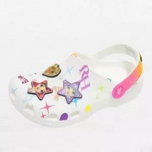 [크록스]클래식 레인보우 하이 K 클로그 샌들 아쿠아슈즈 레인보우 화이트 208117-90H