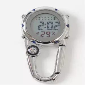 생활의 미쁨 등산 캠핑 낚시 액티브 카라비너 스포츠 시계 실버/블루  여성스포츠시계