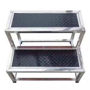 3단 계단사다리 이동식 다용도 작업 40x63 도서관 스툴 철제 스테인리스 간이