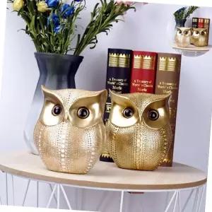 리치 황금부엉이 장식품 / 풍수소품 집들이선물