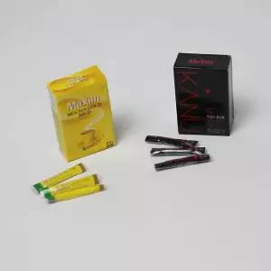 커피박스와 스틱3p 미니어처 세트 납골당꾸미기 장식 맥심 카누 믹스커피 블랙