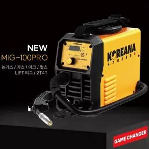 코리아나 논가스용접기 MIG-100PRO 논가스FLUX 가스 아크 펄스 LIFT티그 2T 4T기능 디지털계기판