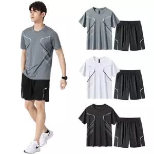 시원 통기성 트레이닝 세트 남자트레이닝복 여름운동복 반팔반바지세트 반팔트레이닝복