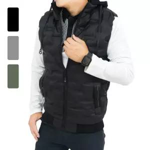 따뜻한 LS450TO2 남성 패딩조끼 고주파 후드 가볍고