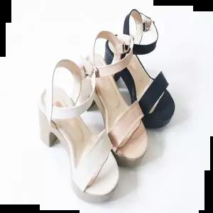 슬링백샌들 국내제작 일선 스트랩 가보시 통굽 여성 샌들