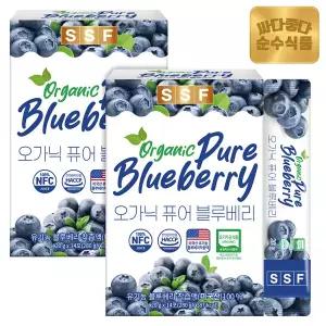 순수식품 유기농 착즙 100% 블루베리즙 주스 스틱 2박스(28포) / 안토시아닌 오가닉 퓨어 블루베리
