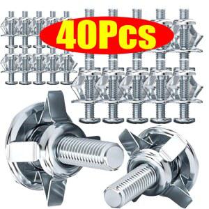 페탈 모양 리벳 너트 스크류 볼트 키트 패널 번호판 클램프 잭  M4 M5 M6 M8 금속 리벳너트 자동차 액세서리 4 40개