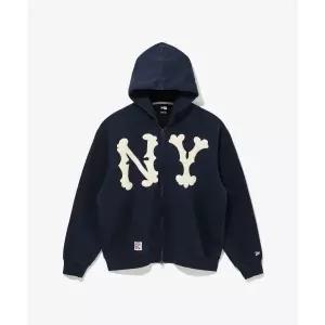 뉴에라 MLB 쿠퍼스타운 뉴욕 양키스 하이랜더스 집업 후디 네이비