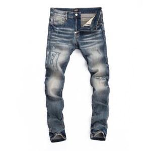 하이 스트리트 레터링 스크래치 구제 청바지 남스판 슬림핏