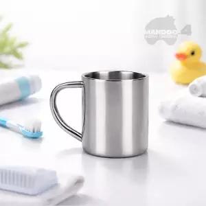 MANDOO4 220ml 스테인레스 양치 컵 레이저 각인 어린이집 유치원 소량 대량 주문 각인없음 1EA