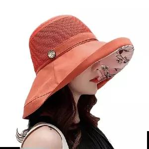 여행모자 여성 자외선차단 와이어 모자 와이드챙 니트 버킷햇