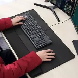 대형 마우스 장패드 일체형 컴퓨터용 게이밍 손목 보호 장패드 키보드 받침대 팔꿈치 쿠션