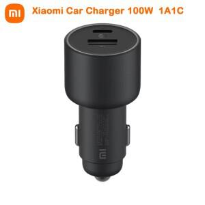 100%  Xiaomi 차량용 충전기 듀얼 USB 고속 Mi 출력 LED 라이트 (5A 케이블 포함)