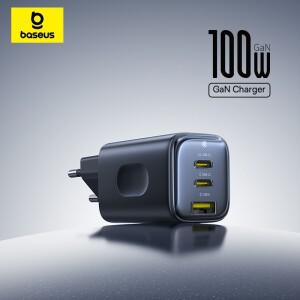 베이스어스 100W 고속 충전기 USB 타입 C 충전기 GaN 충전기 PD 퀵 차지 USB 폰 충전기 맥북 노트북 아이폰