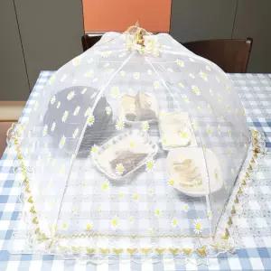 레이스 플라워 원터치 밥상덮개 밥상 명절음식 덮개 음식덮개 교자상커버