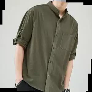 여자맨투맨 데일리 캐주얼 남성 여름 차이나 카라 린넨 7부 셔츠