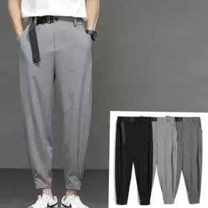 남자슬랙스바지 봄가을 캐쥬얼 남성복 슬랙스 통넓은 세미 배기 팬츠