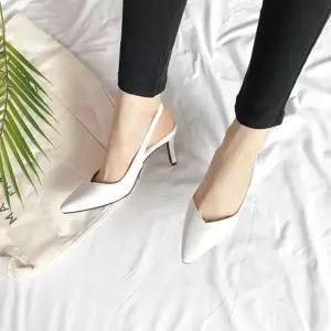 국내제작 뾰족코 라인이 이쁜 슬링백 스트랩 하이힐 구두 여성밴드 하객