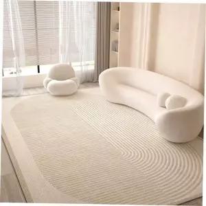 거실 카페트 대형 방수 두꺼운 푹신 원형 러그 라운지 침실 북유럽