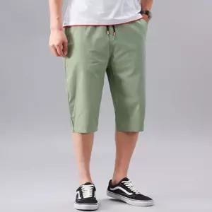 남성 5컬러 7부 허리밴딩 면 반바지 데일리 면팬츠 gTk8+3lyK