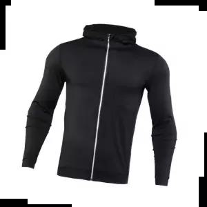 머슬핏 탁월한 신축성 통풍성 메쉬 소재 후드 집업