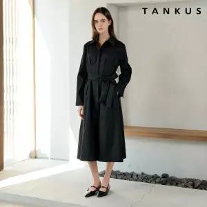 [롯데백화점]탱커스 데일리 허리 스트랩 셔츠 롱 원피스 (TY1OP003L0)