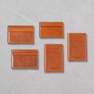 헤비츠 가죽 카드 지갑 천연 소가죽 수제 슬림 이니셜 각인