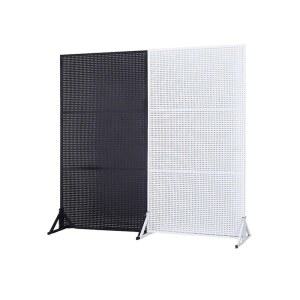 이동식 철제 타공 파티션 가벽 화이트높이150CMX길이100브래킷휠 사무실