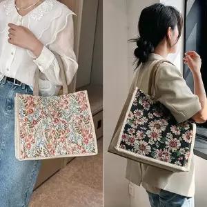 [큰손할인] 패턴토트백 런치백 보조가방 도시락 숄더백 가방 플라워 미니백