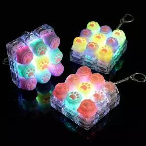 고양이 발자국 LED 키캡키링 키보드 커스텀 키홀더 클릭감 굿즈