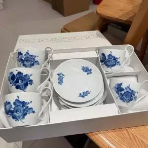 로얄코펜하겐 블루 플라워 덴 에스프레소 커피잔 듀오 북유럽감성 데미