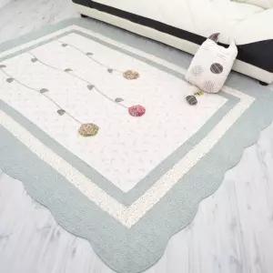 엣지 퀼트워싱 카페러그 매트 인테리어 거실 순면