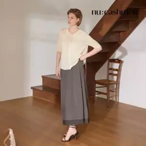 누캐시미어 26SS 울 쉬폰 레이어링 스커트