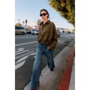 ZARA 스웨이드 스타일 봄버 재킷 - 다크 브라운 4344/655/716