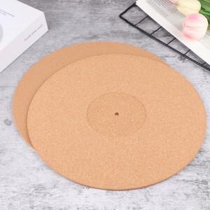 12인치 레코드 패드 소프트 코르크 진동 감소 정전기 방지 비닐 매트 턴테이블 슬립매트 직경 297mm 포노