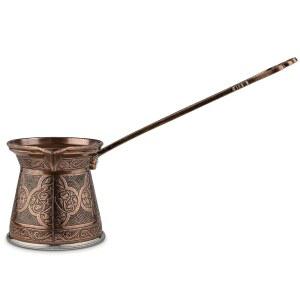 앨리스베리타임 정통 터키식 커피 제공 세즈베/이브릭, 지금 경험을 다양한 색상 수제 (앤티크 바로 - 포트, 브라운, 1컵) 향상하세요! 크기와