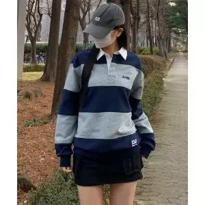 지프 JEEP 레트로 마운틴 1941 스트라이프 카라 맨투맨 (JR5TSU825NA) JR5TSU825NA 291793