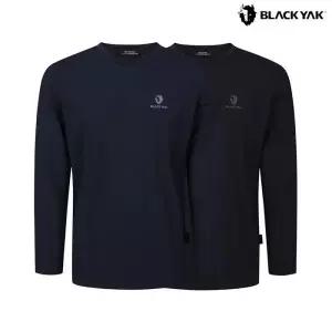 [롯데백화점]블랙야크 공용 기능성 2장세트 긴팔티셔츠 공용 라운드 더블 긴팔티#3 1BYRTXV901