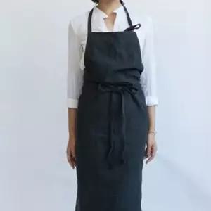 카페 공방 원피스형 앞치마 코튼 린넨 보육교사